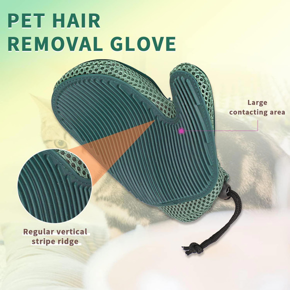 Mollypaws 2 In 1 Cat dog Glove & Pet Fur Remover Glove, Pet Hair Remover Mitt - Picture 2 of 5